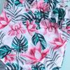 Girls' One-Shoulder Floral Print Swimsuit - Cute Swimwear for Kids.