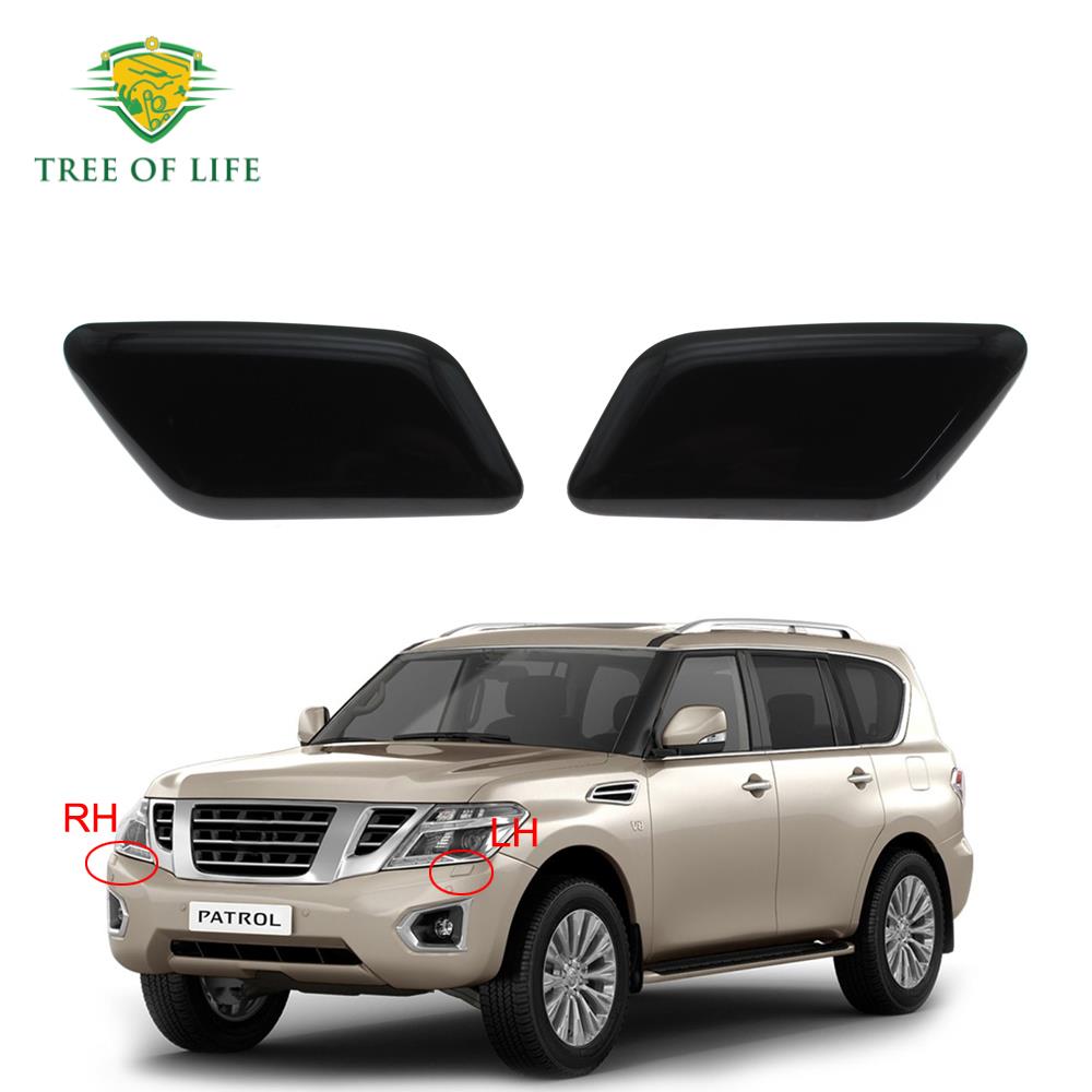 Front Bumper Headlight Headlamp Washer Nozzle Cover Cap For Nissan Patrol Y62 Series 2013 2014 2015 2016 2017 2018 New RH LH