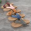 Sandales plates décontractées d'été 2022 à brides croisées - à enfiler, bout rond, chaussures de plage pour grandes tailles