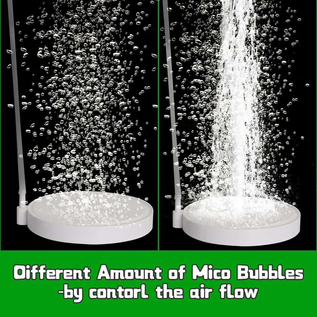 Aquarium Air Outlet Air Pump for Aquarium Ultra-Quiet Pump Aquarium Fish Tank Air Stones Silent Pump Nano Bubble Stone Kit