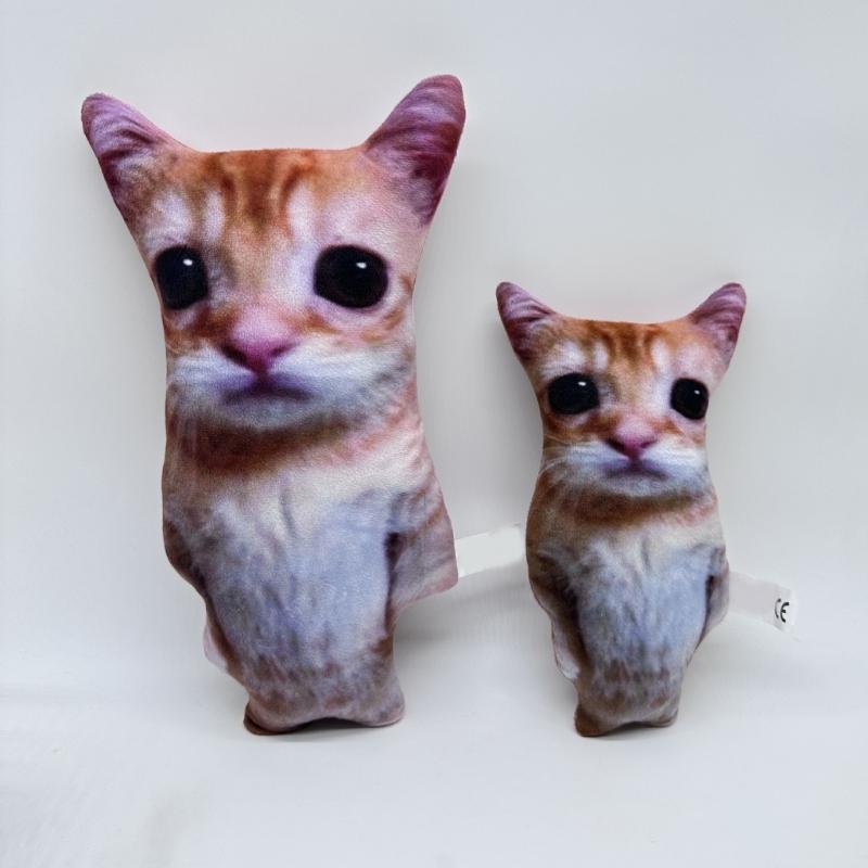 Cuddly Animals Plushie Throw Pillow El Gato Animals Plush Soft Stuffed Felines for Snuggles Play Used for Home Decors