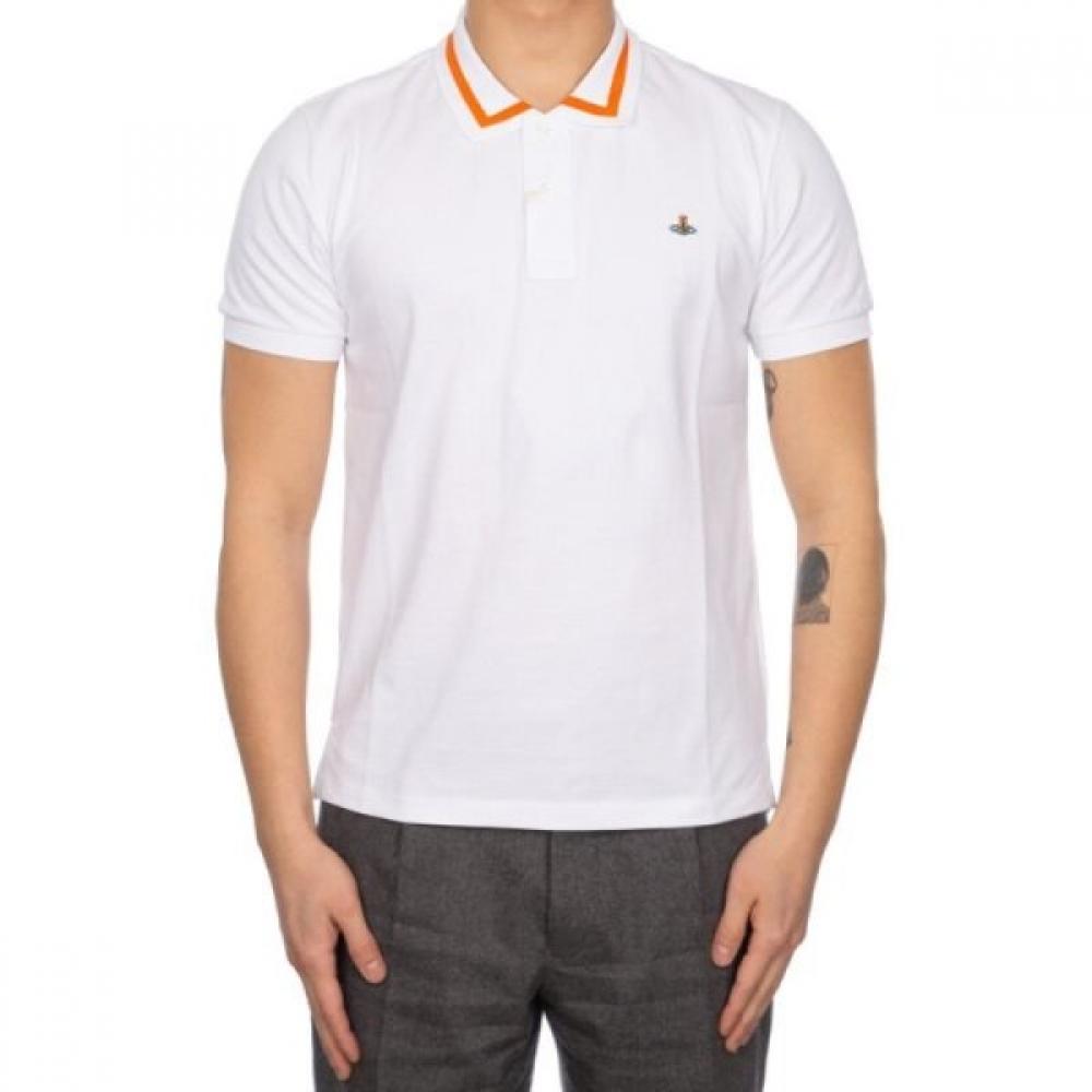 Vivienne WesTwood Embroidered Collar ShorT Sleeve T shirT 2h010005