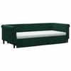 Pull Out Daybed with Drawers Dark Green 90 X 200 Cm Velvet
