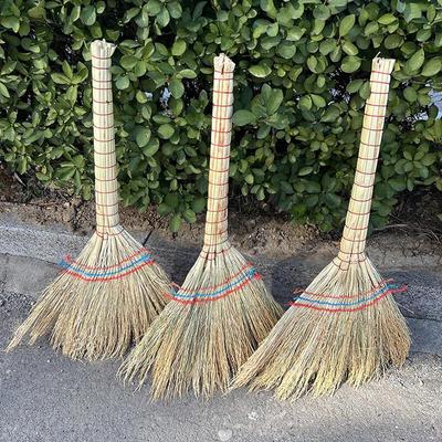 Natural Sorghum Bristle Broom