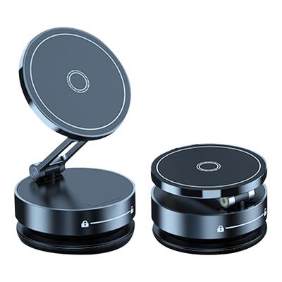 For Magsafe Mobile Phone Holder 360° Rotating Folding Car Magnetic Holder Vacuum Swivel Stand for iPhone 12 13 14 15 16 Pro Max