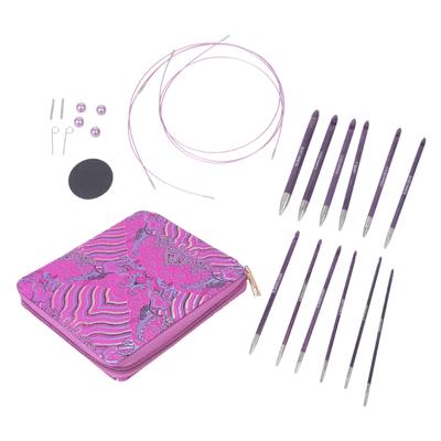 12 Stück Tunesische Häkelnadel mit Kabel Tunesische Afghanische Stricknadel 3,5 mm - 10 mm Austauschbares Häkelnadel-Set