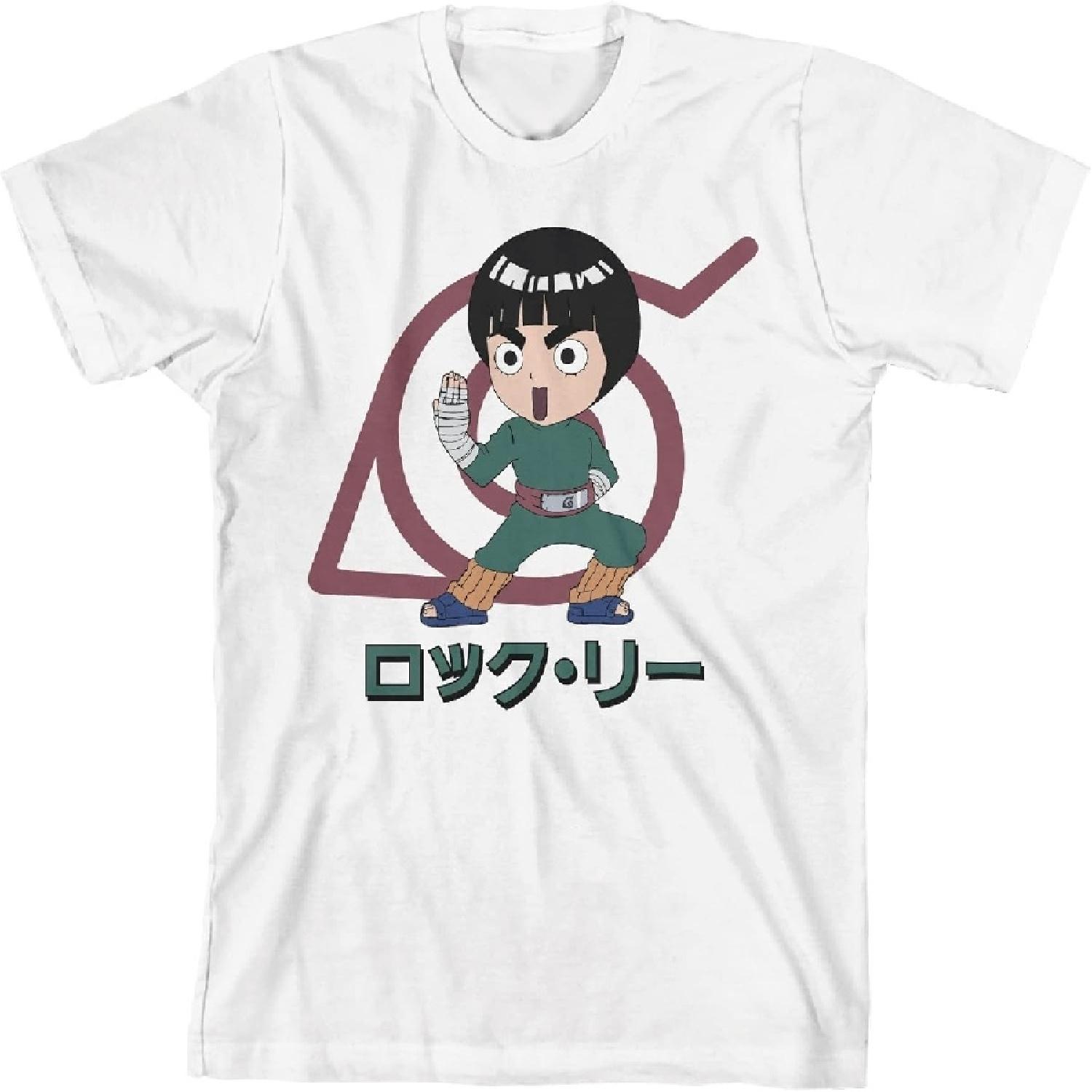 Naruto Chibi Rock Lee Ready To Rock Stance Kids White T-Shirt S