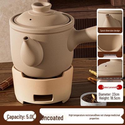 5.0L Unglazed Clay Herbal Medicine Pot with Charcoal Stove