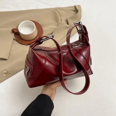 Stylish Zipper Solid Color PU Crossbody Bag Quality Stylish Crossbody Shoulder Bag Soft and Versatile Women's Handbag