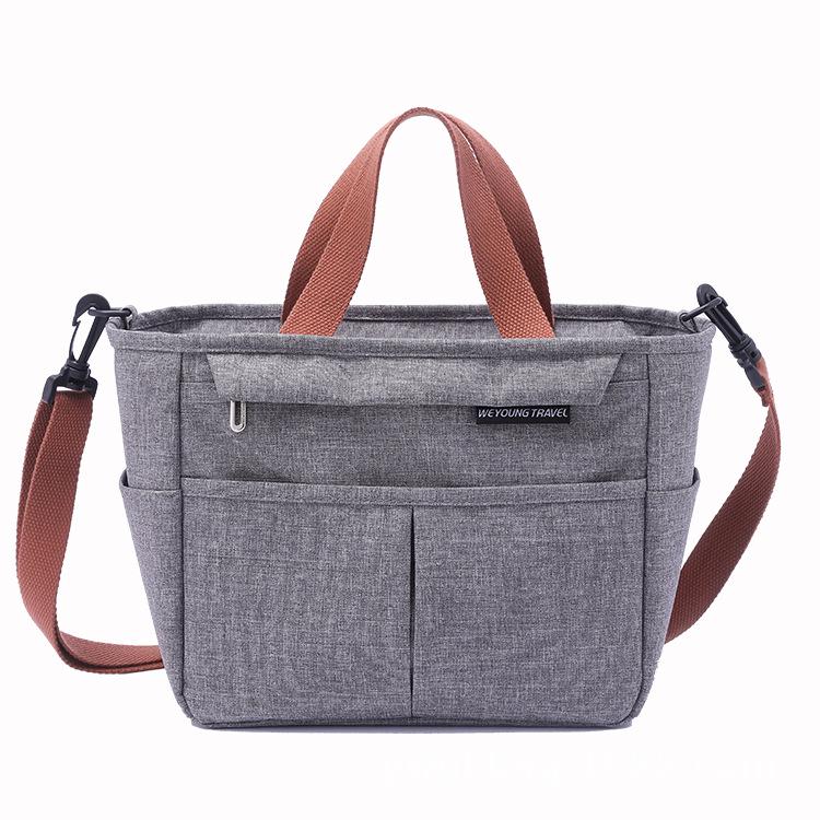 

Large Capacity Insulated Single Shoulder Lunch Bag with Aluminum Foil Lining серый