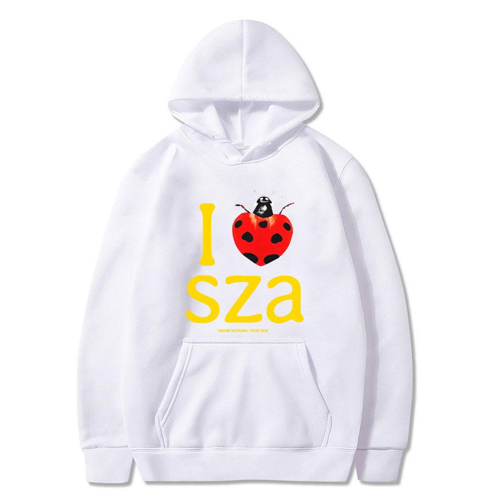 I Love SZA Grand National Tour 2025 Graphic Hoodie Men Women Hip Hop Oversized Sweatshirt Men's Casual Fleece Vintage Hoodies