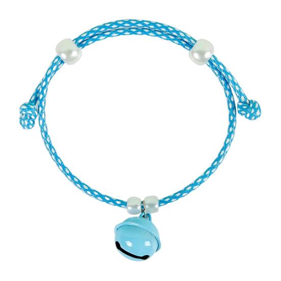 Cat Collar with Bell Slip-On Design No Buckle Adjustable Pet Collar Braided Rope Dog Collar for Puppy Kitten Small Dogs Cats