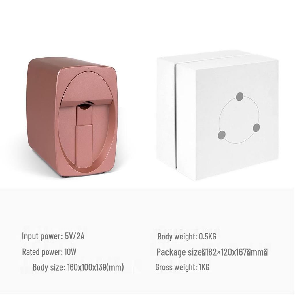Portable 3D Nail Art Printer: Fully Automatic Color Painting and Floral Design Machine