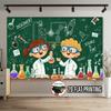 2D Plane 1 Experimental Science-themed Party Banner - Laboratory Background Decoration. Suitable for Parties.