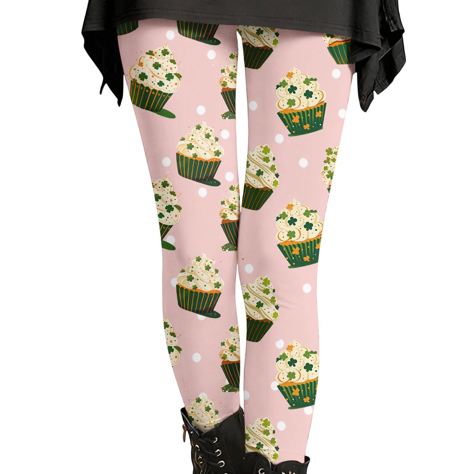 

Leggings for Women High Waisted Printed Soft Stretchy Workout Yoga Pants Gifts S рожевий