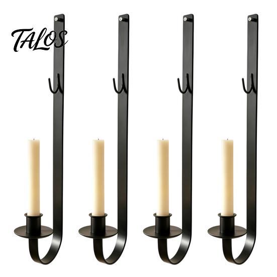 Minimalist Candle Wall Mount Metal Holder, Decorative Sconce for Living Rustic Home Atmosphere Decor Room Bedroom Decor, Modern Hanging Candlestick