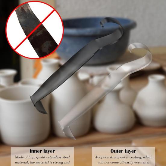 Pottery Trimming Tool High Durability Rust-Resistant Multipurpose DIY Double Ended