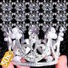 1/50x Cake Decoration Crown Mini Pearl Crown Gold Silver Birthday Party Wedding Flower Arrangements Children Hair Ornament Decor