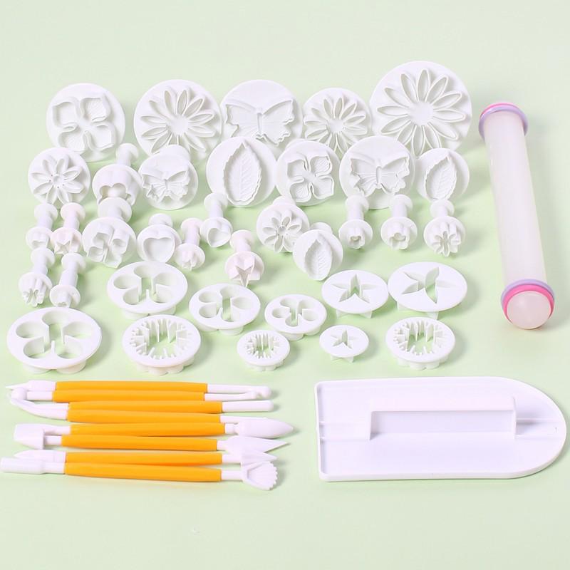 Fondant & Cake Mold Set: 33-Piece Baking Tools with Cookie Cutters
