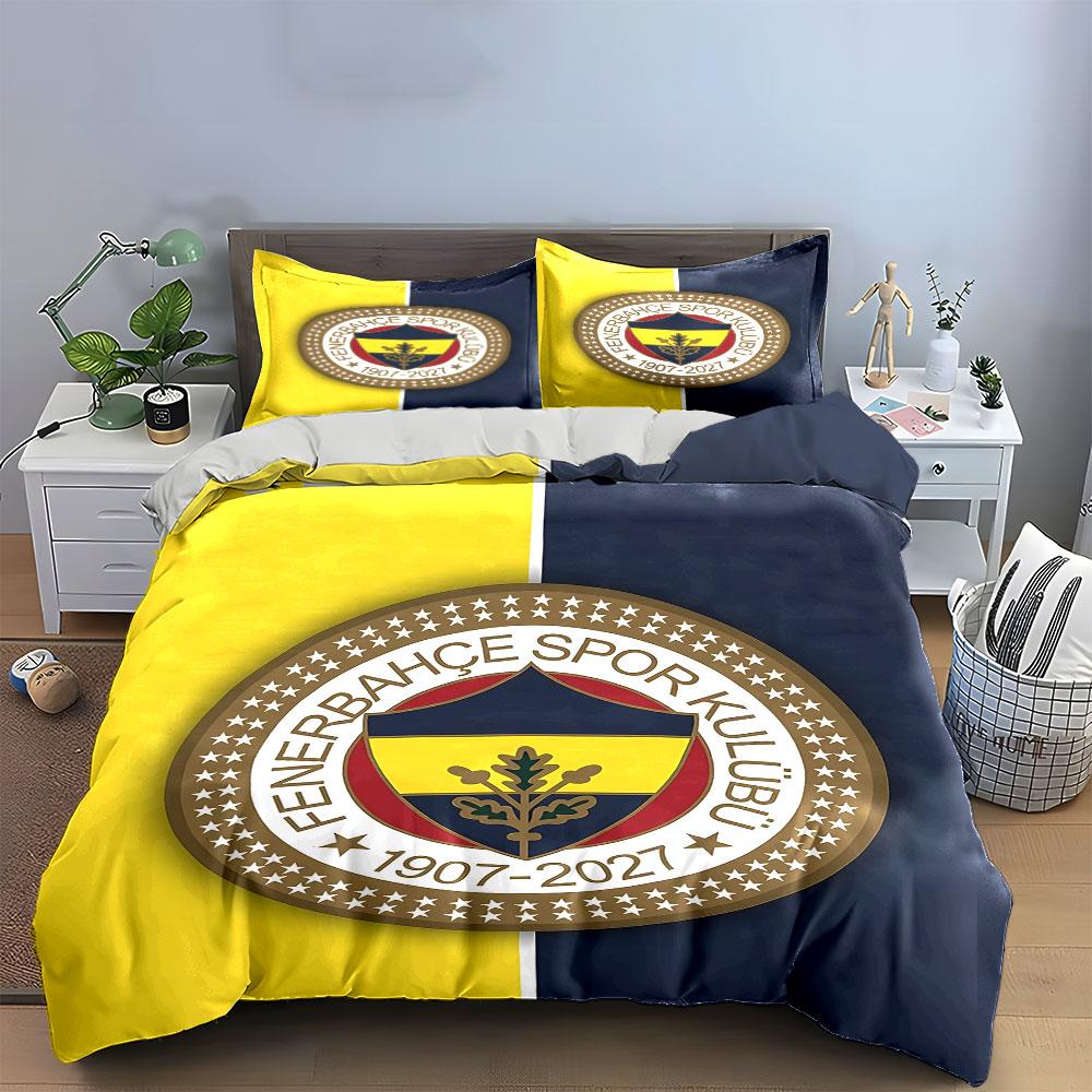 Fenerbahçe Logo Bettwäscheset Bettwäsche Bettbezugset Bettbezug Kissenbezüge (1 * Bettbezug 2 * Kissenbezüge, ohne Bettdecke)