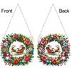 Acrylic Christmas Wreath Diamond Painting Hanging Pendant 5D DIY Diamond Painting Dots Pendant for Garden Window Decor