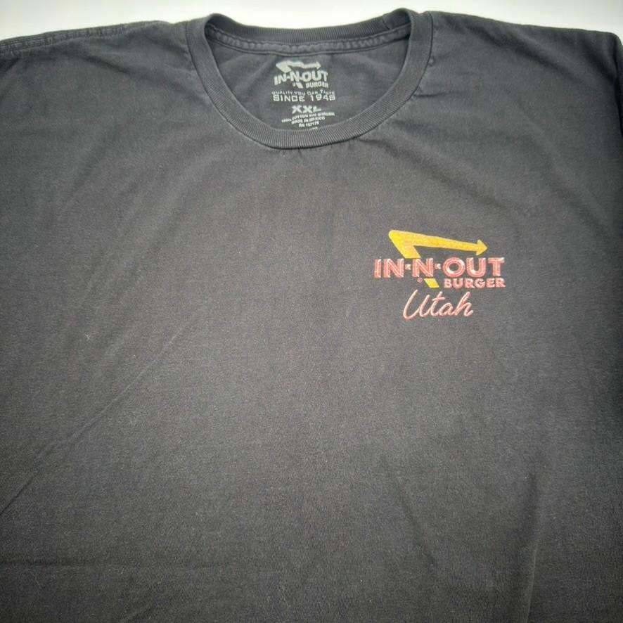 In N Out Burger Mens Size XXL T-Shirt Utah Fast Food Black Unisex T-Shirt S