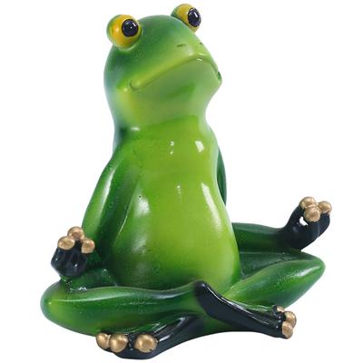 Frogs Figurines Yoga Decor, Mini Meditating Frogs Garden Sculpture Outdoor For Porch Yard, Cute Frogs Yoga Statues Collectibles Indoor Decorations