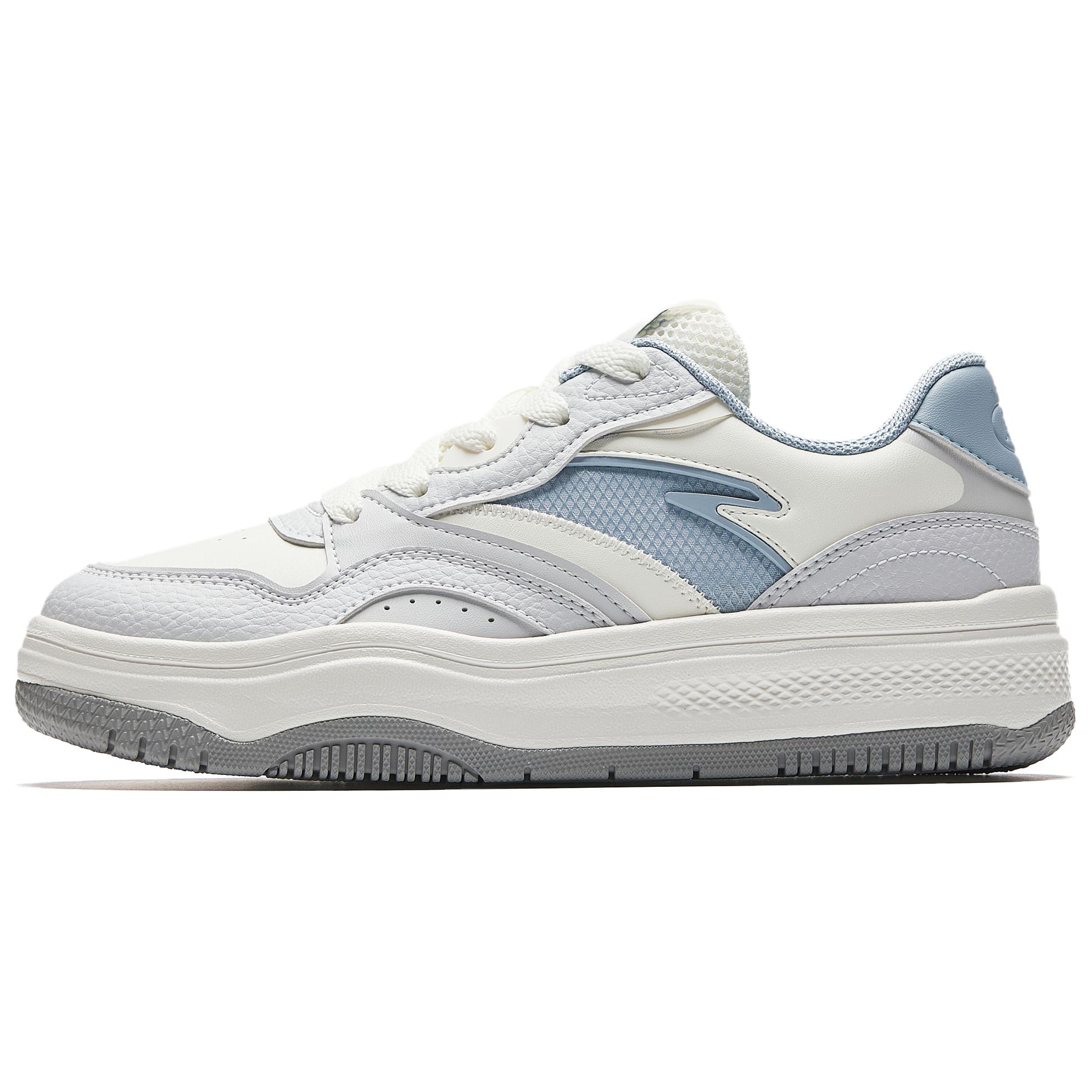 

Anta Simple Versatile Wear-Resistant Lightweight Low-Top Skate Shoes Women sneaker White Gray Blue 922528077-2 35.5