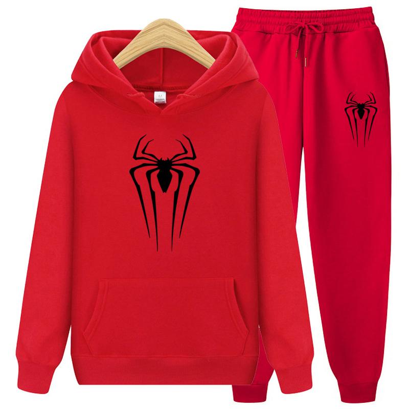 

2023 Autumn/Winter Extraordinary Spider Sportswear Men s 2-piece Sweatshirt+Sweatpants Sportswear Hoodie Casual Men Hoodie Sets