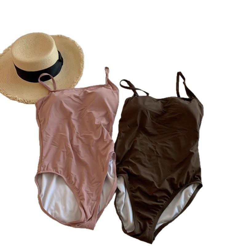 Womens One Piece Swimsuit With Backless Design Tummy Control Padded Bust Solid Color Pool Beach Vacation