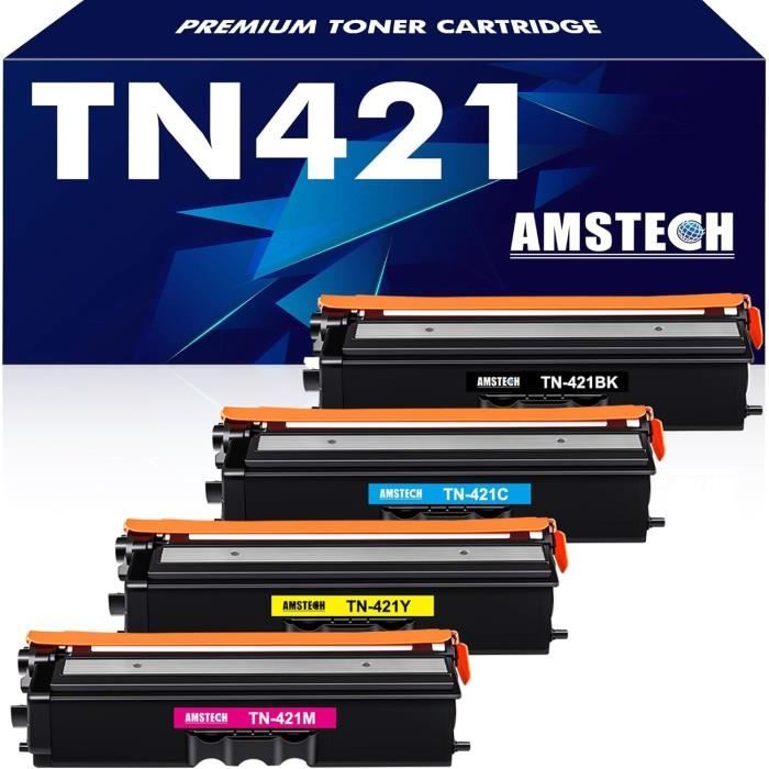 Cartouches de toner - Brother - TN 421 - Pack de 4 - Non originale - 3000 pages (Noir)