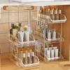 2/3 Tier Clear Plastic Drawer Organizer Under Sink Sliding Drawers with Tray Multifunctional Bathroom Storage Rack Drying Racks