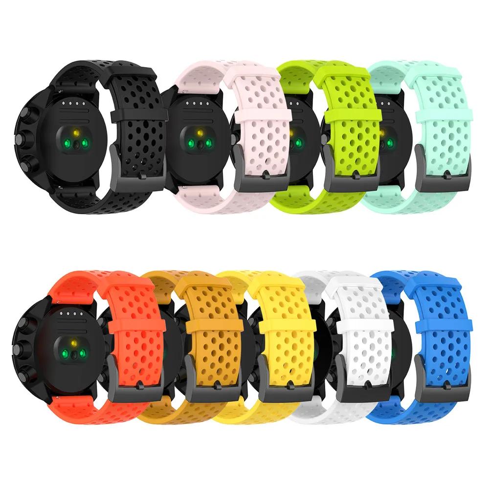 Silicone Watchband Strap for Suunto Spartan Sport Wrist Hr for Suunto 9/9 Baro/suunto7/ D5 Watch 24mm Replacement Band Bracelet