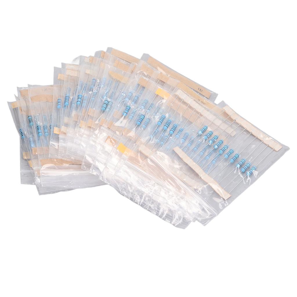 860PCS Metal Film Resistors 86 Values 0.5W 0.1R Ohm  to 10M Ohm  Electrical Resistors Set