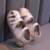 Summer Woven Roman Sandals, Closed-Toe Soft Sole Beach Shoes for Girls