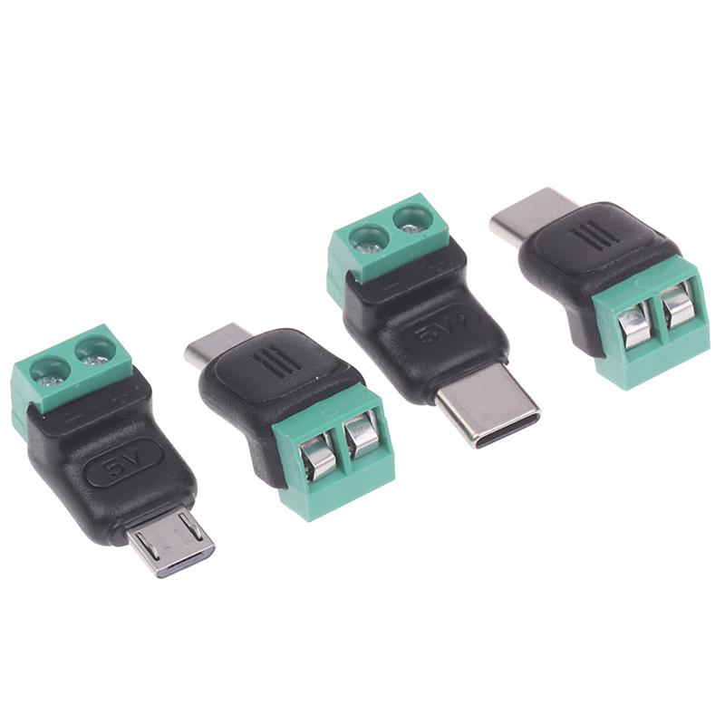 1/3Pcs Usb C Adapter Male 2 Pin No Solder Electrical Equipment Solderless Connectors For Industrial Scientific Repair Charging