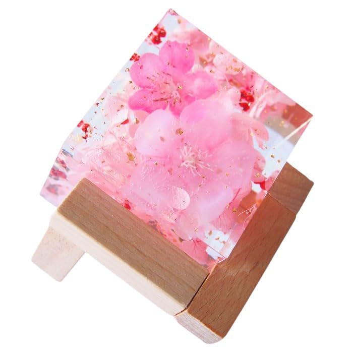 

Crystal Herbarium with Cherry Blossom Design (1 Piece), Perfect for Mother s Day, Birthdays, or as a Thank You Gift (Cherry Blossom)