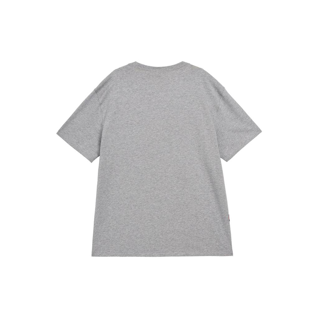 Adidas Round Neck Logo Letter Print Pullover Short Sleeve T-Shirt Men Tops Medium-Heather-Gray JI5073