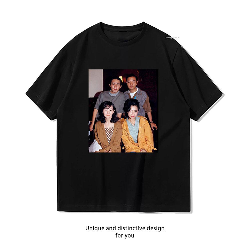 Tony Leung ChiuWai Leslie Cheung Tshirt Unisex Unisex Casual cotton printed t shirts Adult Breathable Comfortable Oneck
