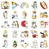 50 Hand-Drawn Cute Kitten Stickers for Kids - Perfect for Decorating Water Bottles, Suitcases, and Skateboards