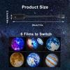 Usb Moon Earth Projection Atmosphere Light With 6 Films Starry Sky Lamp Night Light Bedroom Decoration Star Galaxy Projector