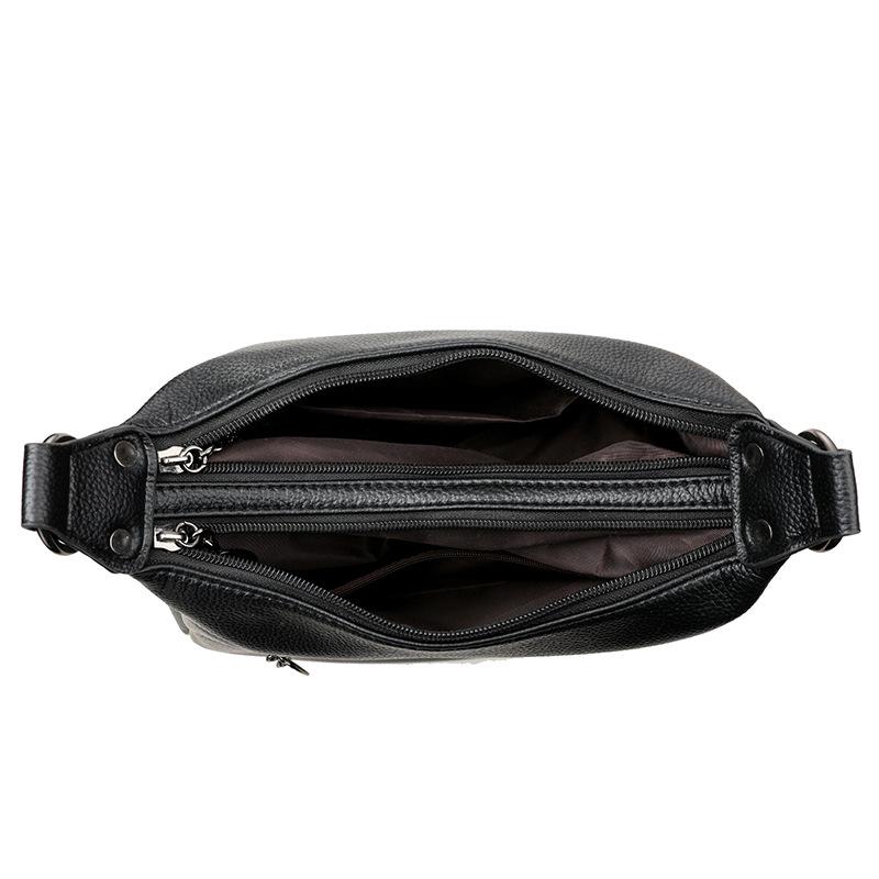 Simple Middle-aged Mom Women's Bag, Single-shoulder Bag, Fashionable Crescent Moon Bag, Hand-held Crossbody Bag