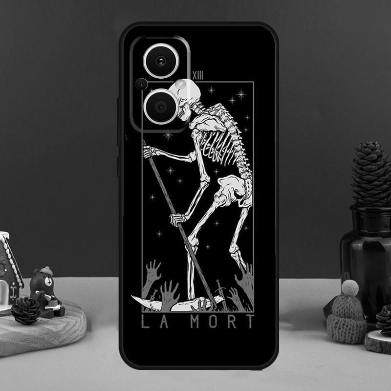 Death Tarot Case For OPPO Reno 8T 4Z 5Z 10 Pro 11 F 4 5 6 7 8 Lite OPPO Find X5 X6 Pro X2 X3 Lite Cover