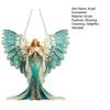 Angel Girl Acrylic Suncatcher Stained Glass Effect Window Car Hanging Ornament Garden Sun Catcher Panel for Indoor Outdoor Decor