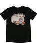 Pusheens The Cat Scooter Adult T-Shirt - Black (Large)
