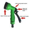 1pc Magic Expandable Garden Hose with High Pressure Car Wash Spray Gun Adjustable Nozzle, Convenient for Watering and Cleaning