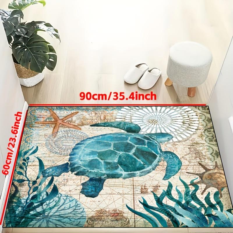 Ocean Sea Turtle Coral Entrance Doormat Home Decor Kitchen Hallway Balcony Rugs Bathroom Non-slip Foot Pad Bedroom Mat Decor