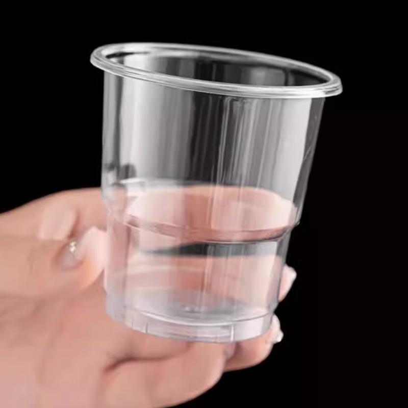 Vienkartiniai aukštai temperatūrai atsparūs plastikiniai puodeliai Namų apyvokos skaidrūs sutirštinti gėrimo puodeliai