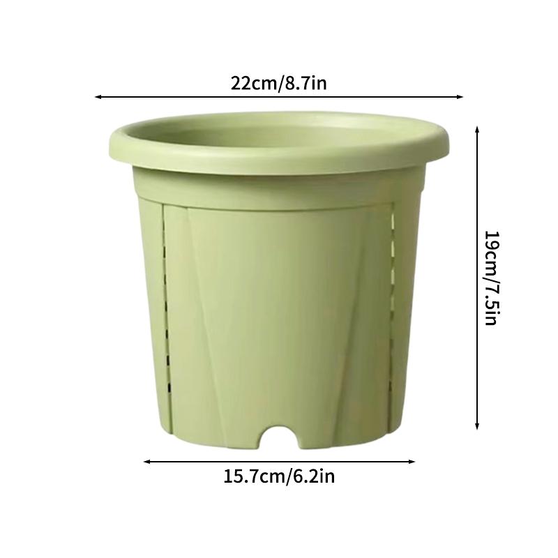 Plastic Green Plant Flower Pot Thickened Resin Gallon Pot Balcony Planting Flower Pot Root Control Breathable Seedling Planters