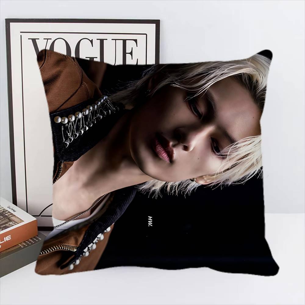 Junhui Wen Kpop Kissenbezug Quadratisches Kissen Schlafzimmer Sofa Freizeit Komfort Kissen Auto Heimdekoration